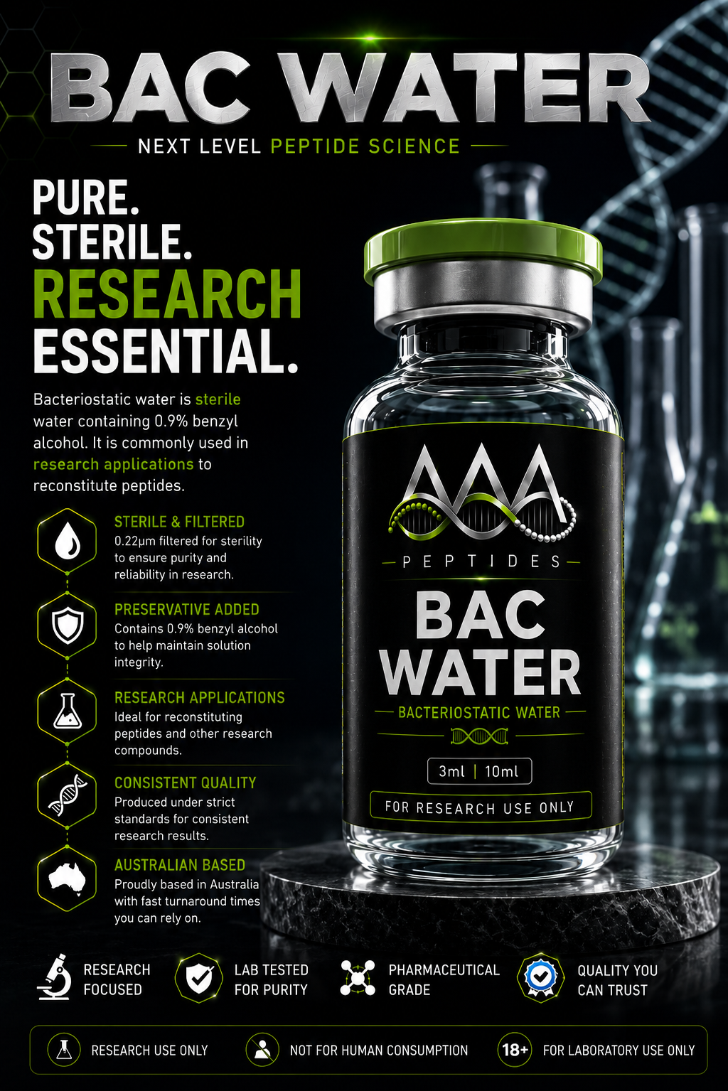 Bacteriostatic Water (BAC Water) 10ml